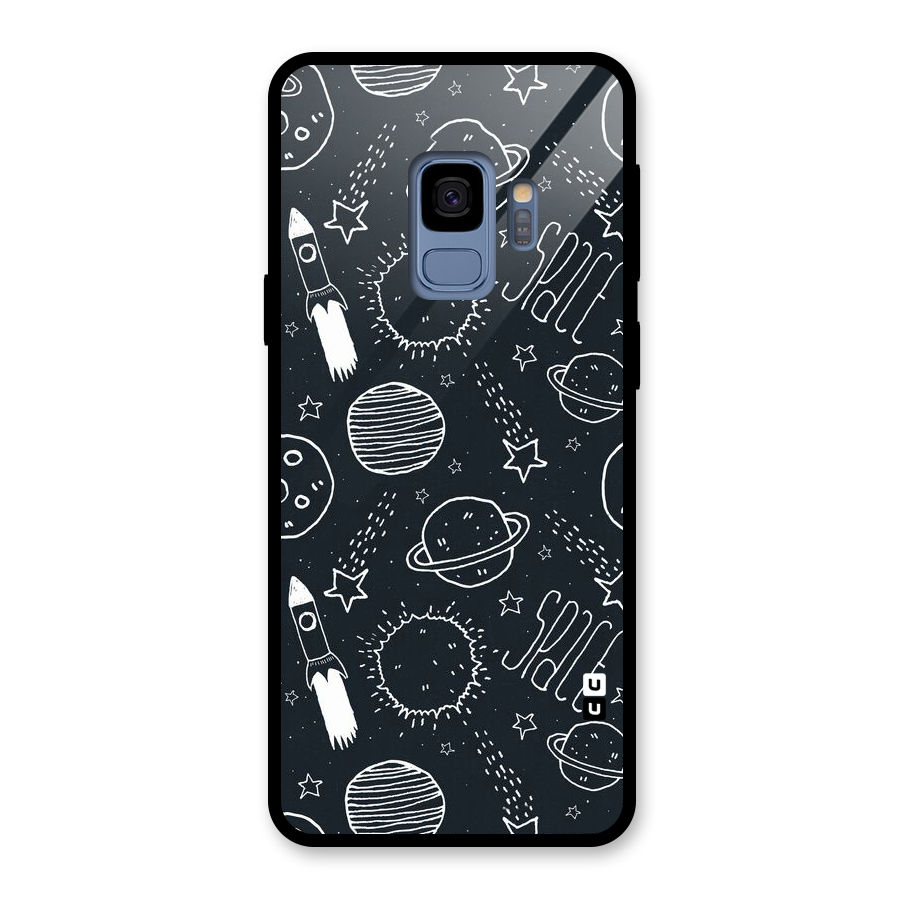 Just Space Things Glass Back Case for Galaxy S9