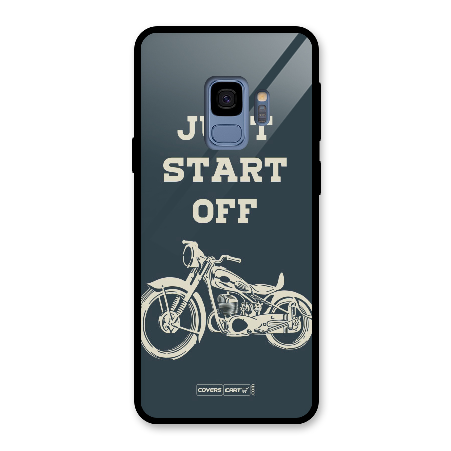 Just Start Off Glass Back Case for Galaxy S9