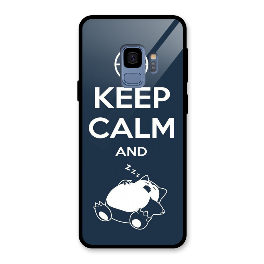 Keep Calm and Sleep Glass Back Case for Galaxy S9