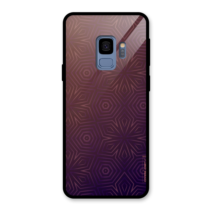Lavish Purple Pattern Glass Back Case for Galaxy S9