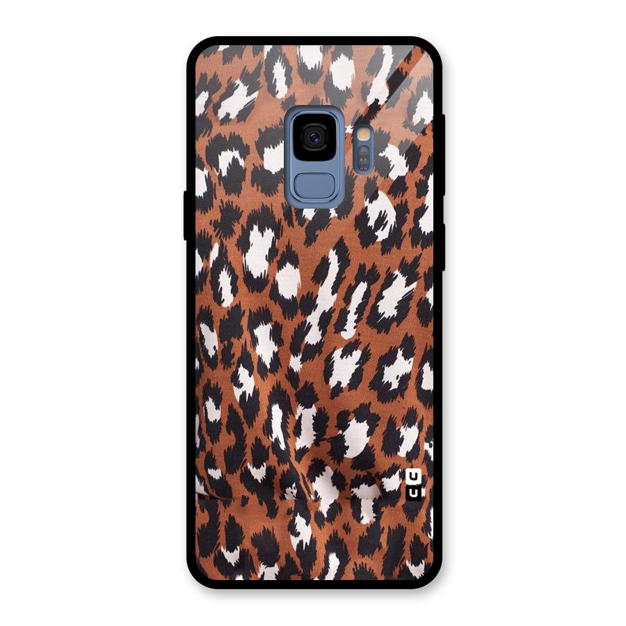 Leapord Design Glass Back Case for Galaxy S9