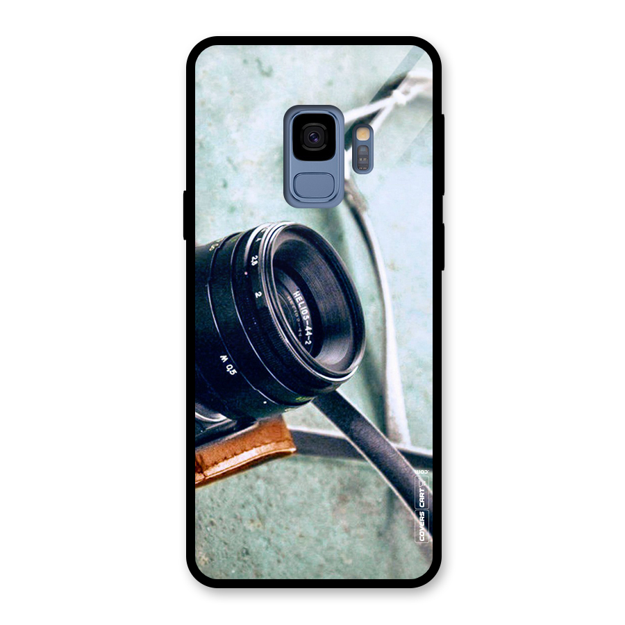 Leather Camera Lens Glass Back Case for Galaxy S9