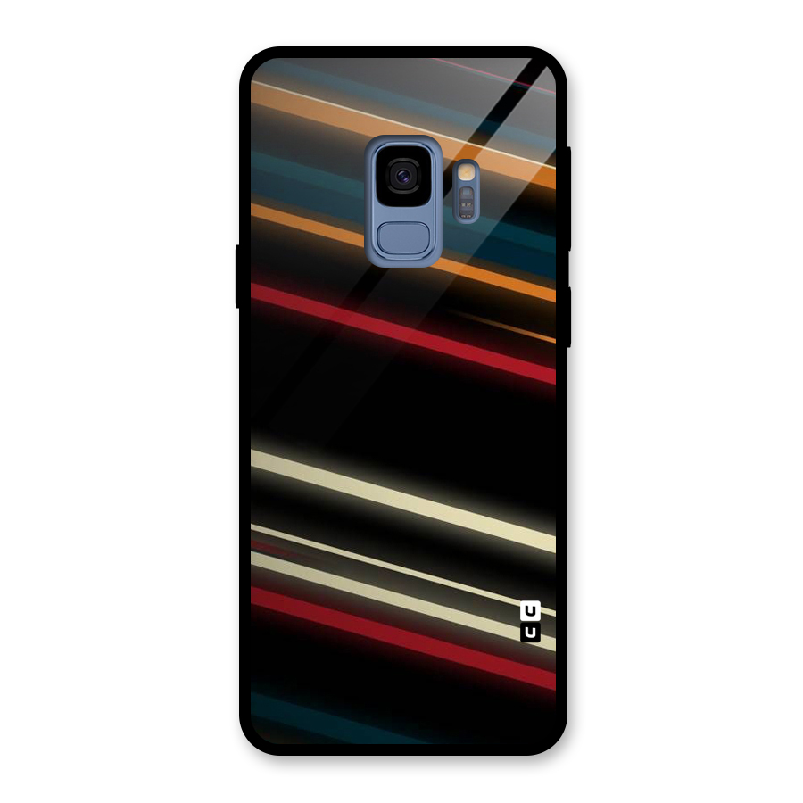 Light Diagonal Stripes Glass Back Case for Galaxy S9