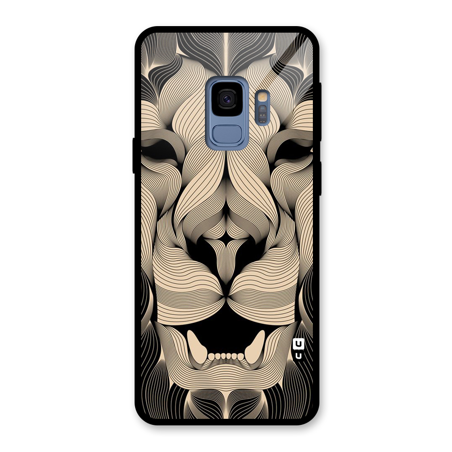 Lion Shape Design Glass Back Case for Galaxy S9