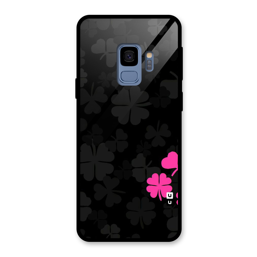 Little Pink Flower Glass Back Case for Galaxy S9