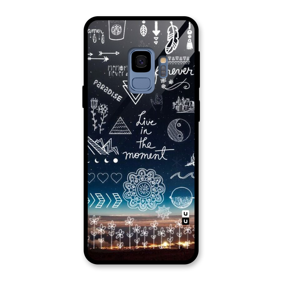 Live In The Moment Glass Back Case for Galaxy S9