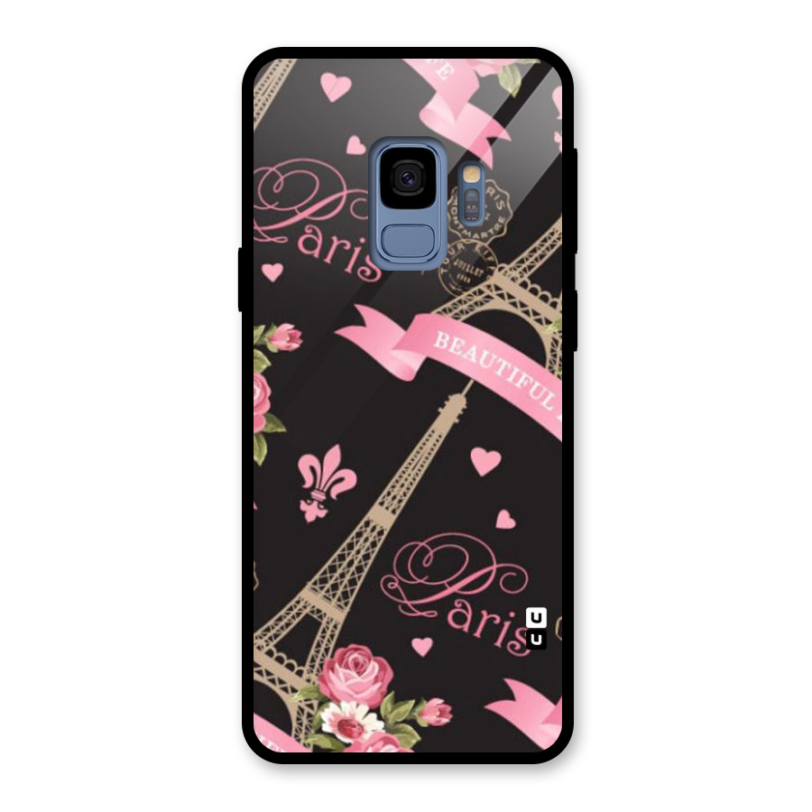 Love Tower Glass Back Case for Galaxy S9