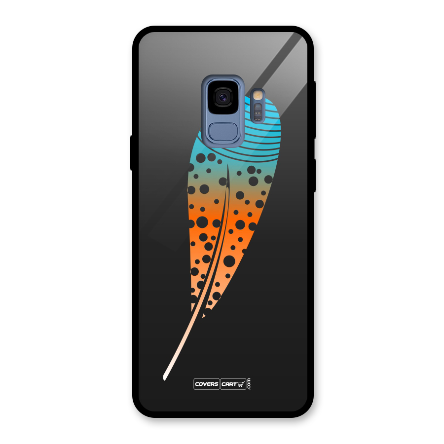 Magical Feather Glass Back Case for Galaxy S9