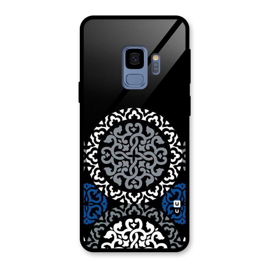Mandala Circle Pattern Glass Back Case for Galaxy S9