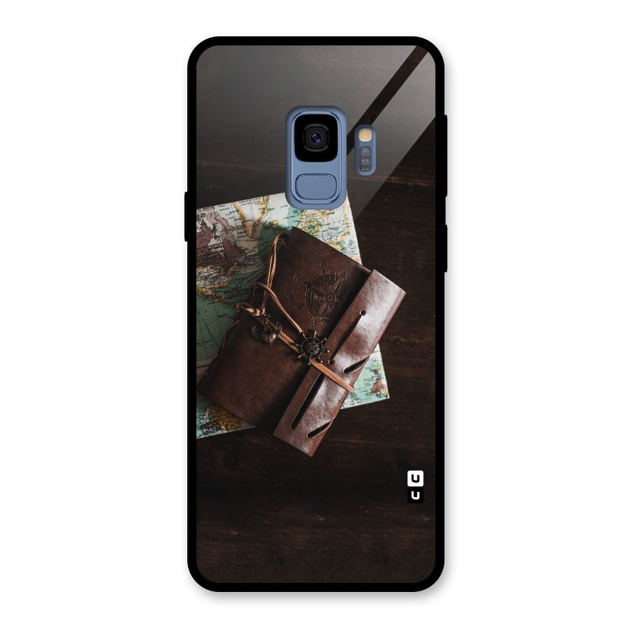 Map Journal Glass Back Case for Galaxy S9
