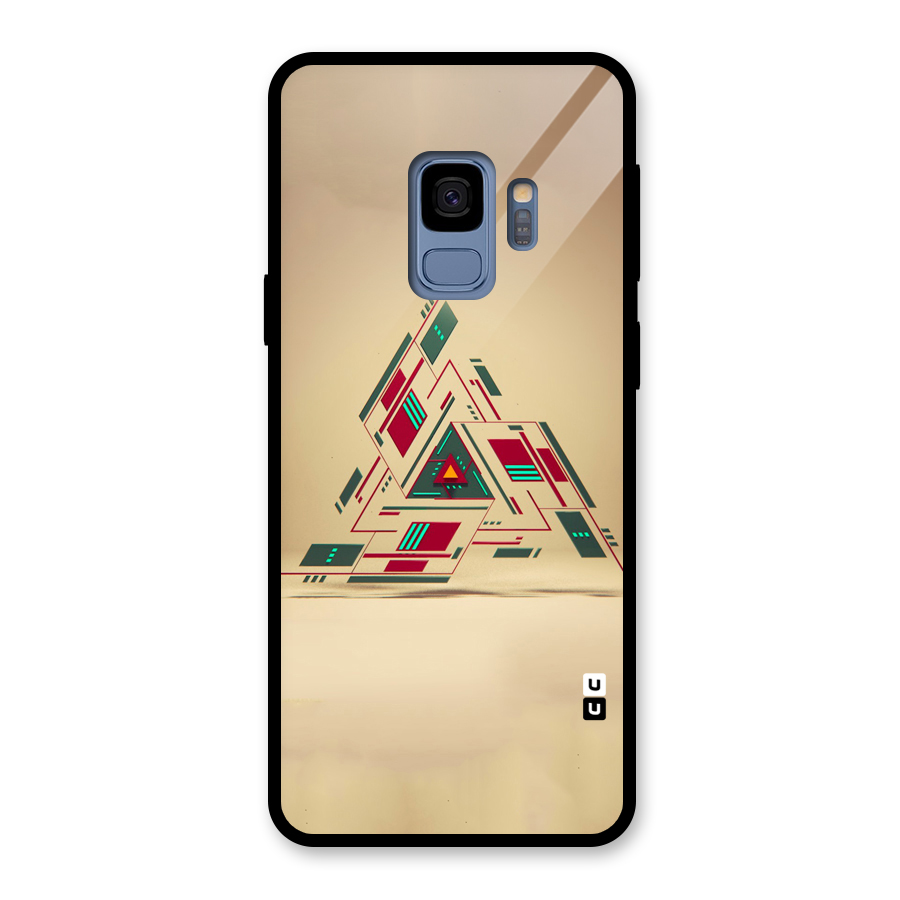Maze Triangle Glass Back Case for Galaxy S9