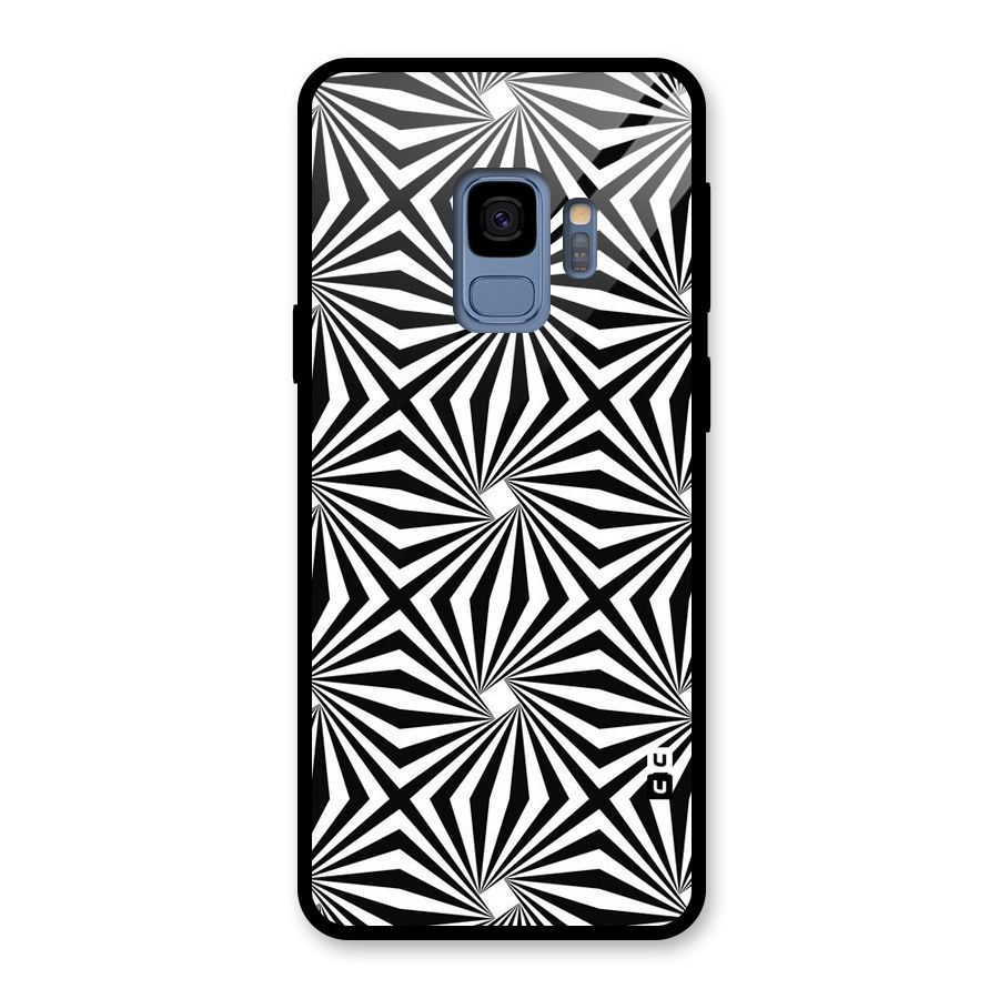 Monochromatic Swirls Glass Back Case for Galaxy S9