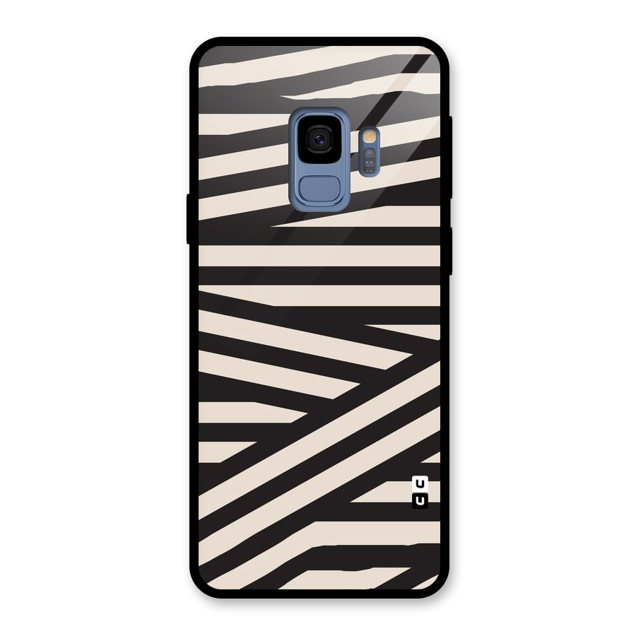 Monochrome Lines Glass Back Case for Galaxy S9