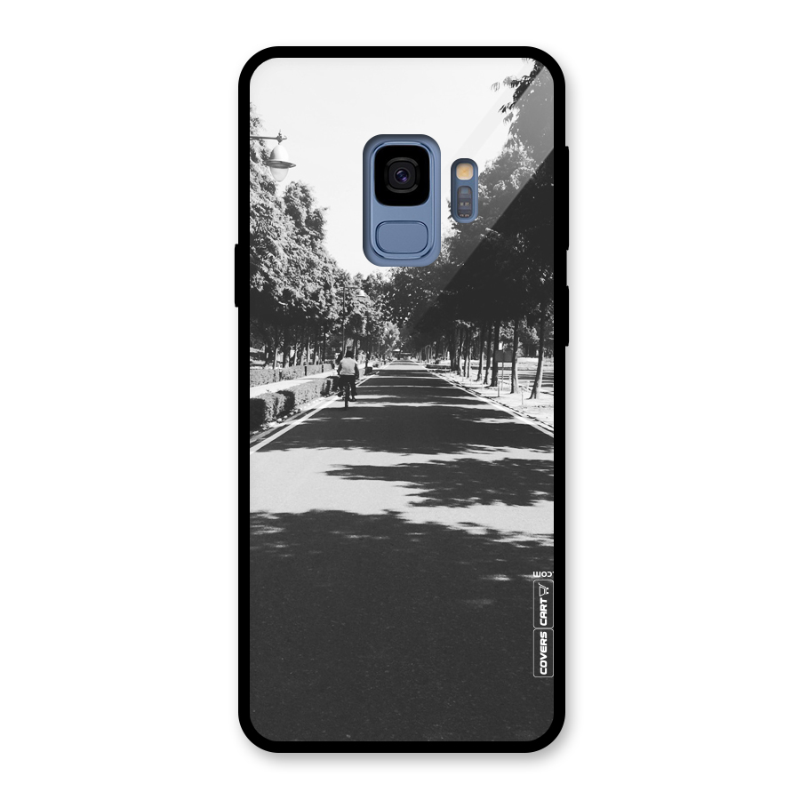 Monochrome Path Glass Back Case for Galaxy S9