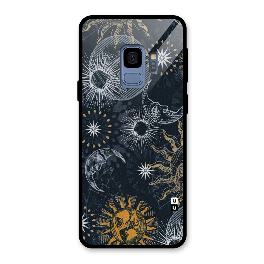 Moon And Sun Glass Back Case for Galaxy S9