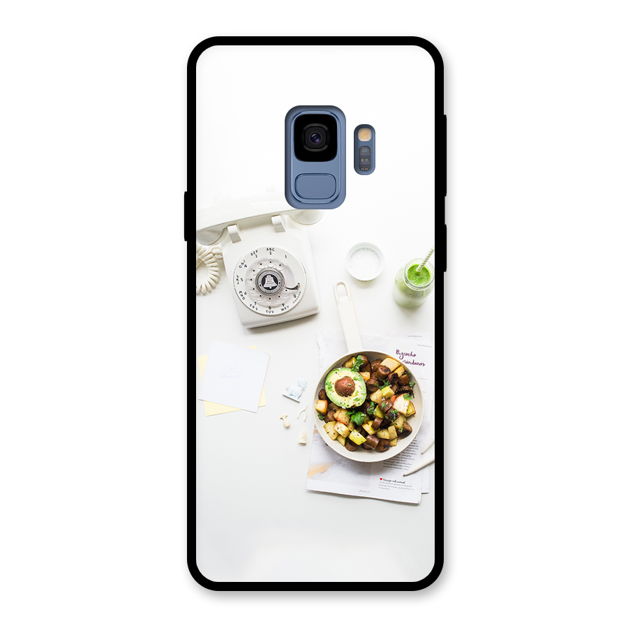 Morning Breakfast Glass Back Case for Galaxy S9
