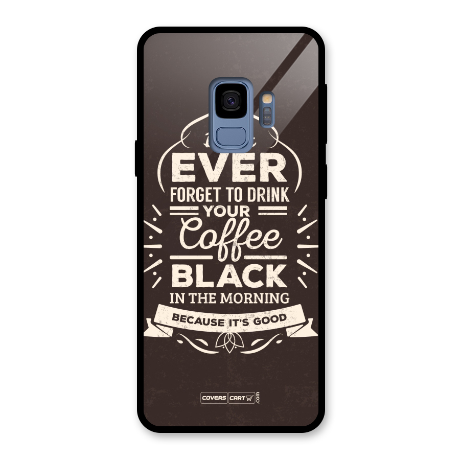 Morning Coffee Love Glass Back Case for Galaxy S9