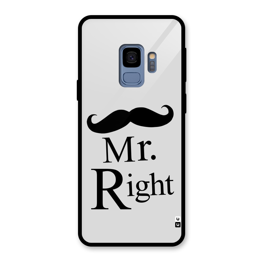 Mr. Right. Glass Back Case for Galaxy S9