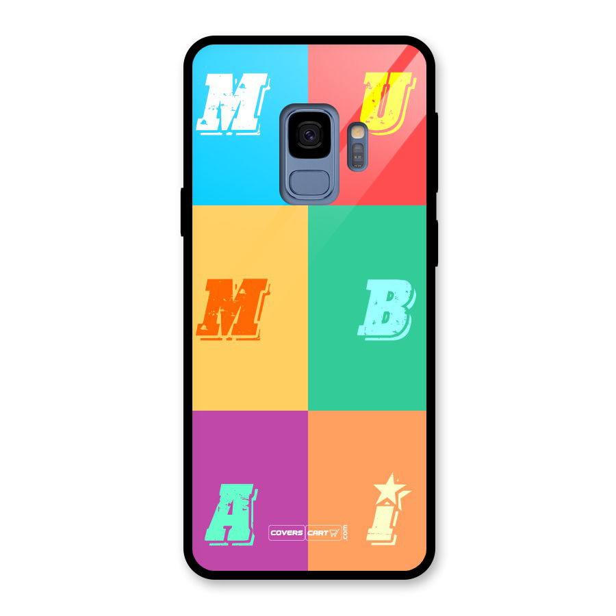 Mumbai Alphabets Glass Back Case for Galaxy S9