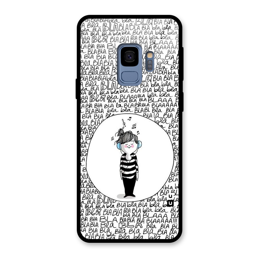Music And Bla Bla Glass Back Case for Galaxy S9