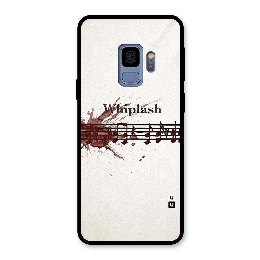 Music Notes Splash Glass Back Case for Galaxy S9
