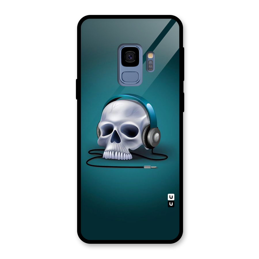 Music Skull Glass Back Case for Galaxy S9