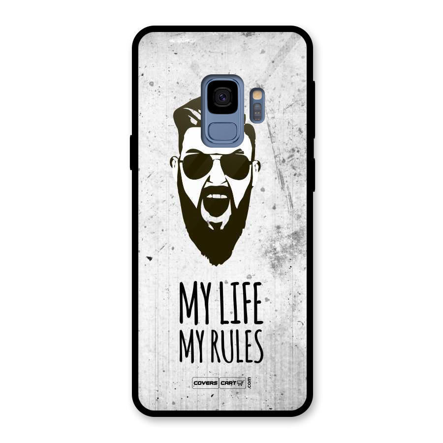 My Life My Rules Glass Back Case for Galaxy S9
