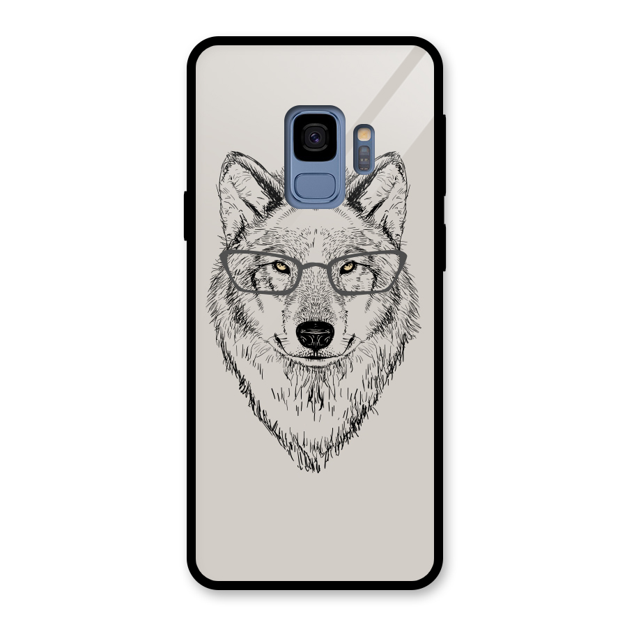 Nerdy Wolf Glass Back Case for Galaxy S9