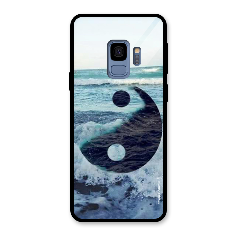Oceanic Peace Design Glass Back Case for Galaxy S9