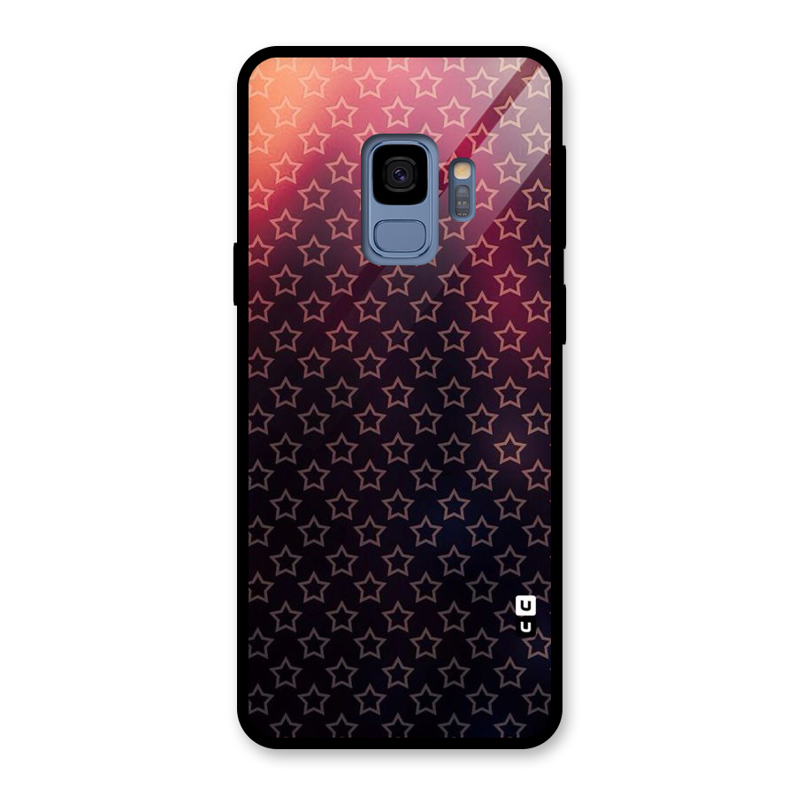 Ombre Stars Glass Back Case for Galaxy S9
