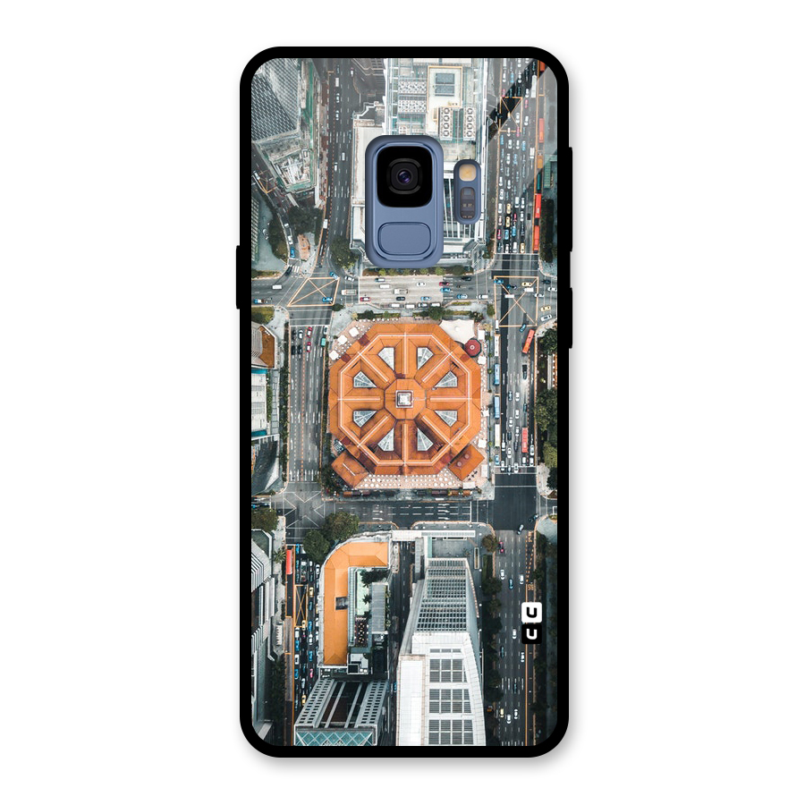 Orange Dome Glass Back Case for Galaxy S9