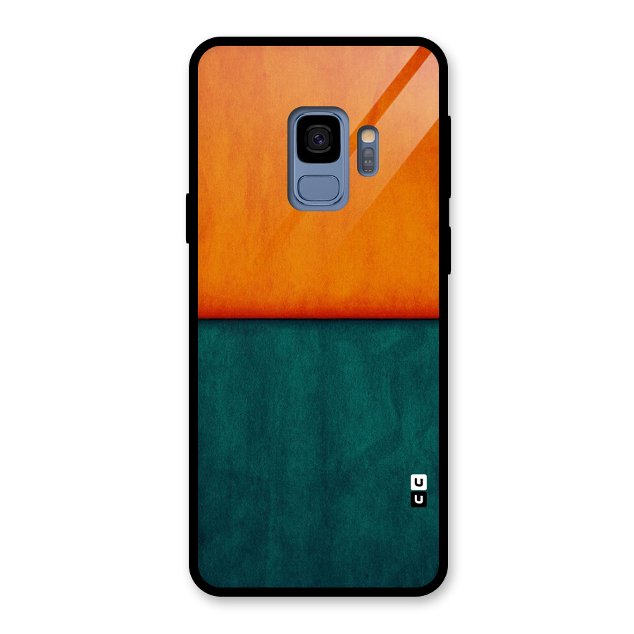 Orange Green Shade Glass Back Case for Galaxy S9