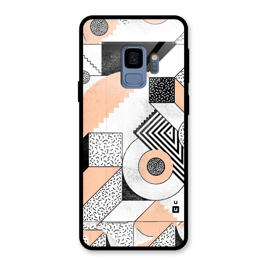 Orange Zig Zag Glass Back Case for Galaxy S9