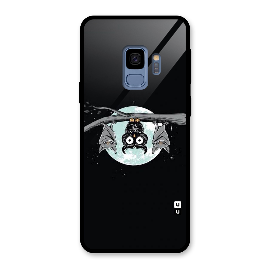 Owl Hanging Glass Back Case for Galaxy S9