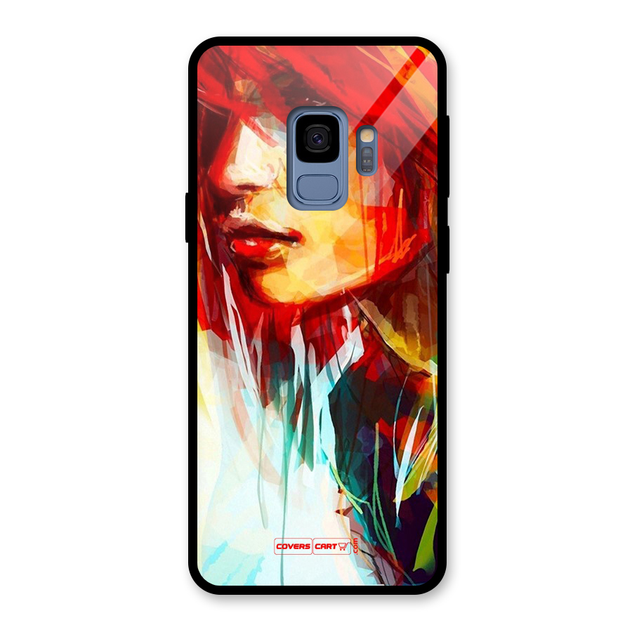 Painted Girl Glass Back Case for Galaxy S9
