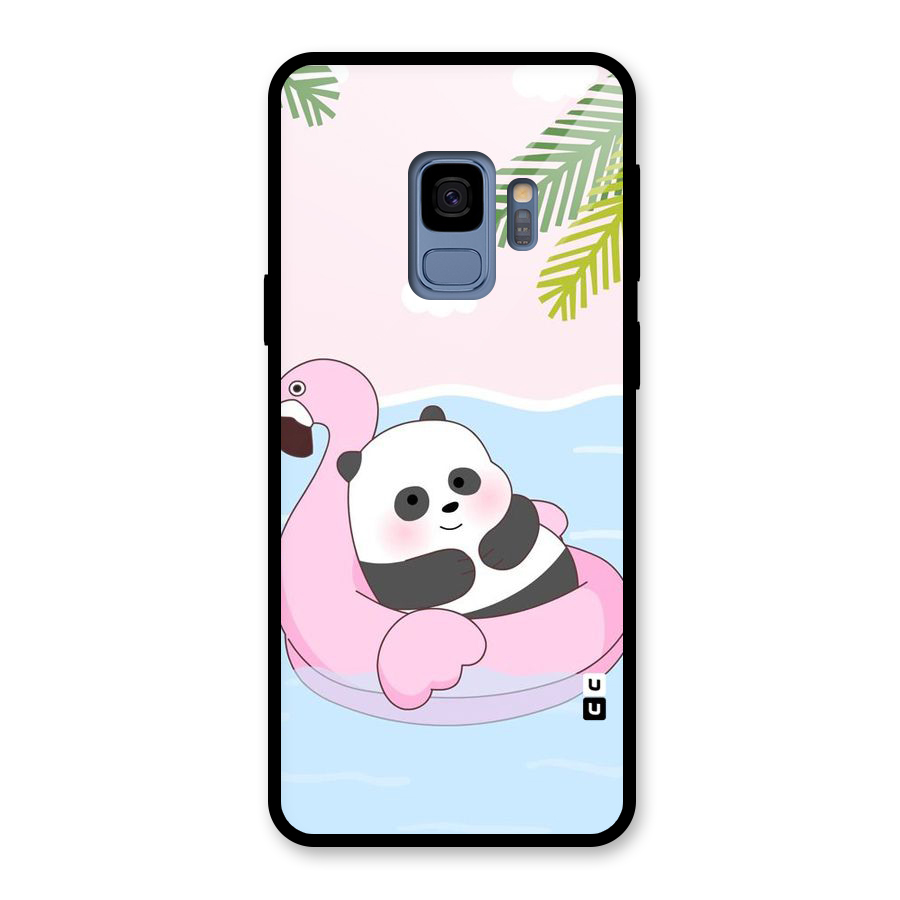 Panda Swim Glass Back Case for Galaxy S9