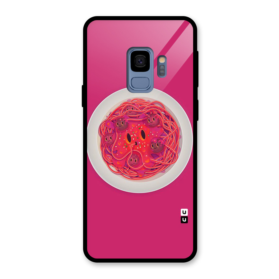 Pasta Cute Glass Back Case for Galaxy S9