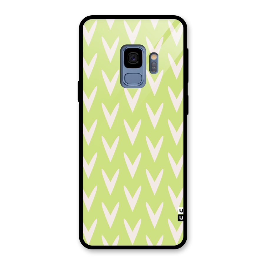Pastel Green Grass Glass Back Case for Galaxy S9