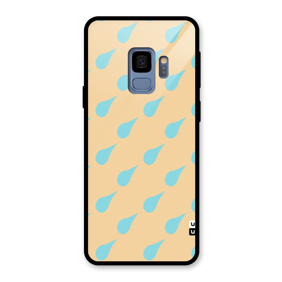 Pastel Orange Drops Glass Back Case for Galaxy S9