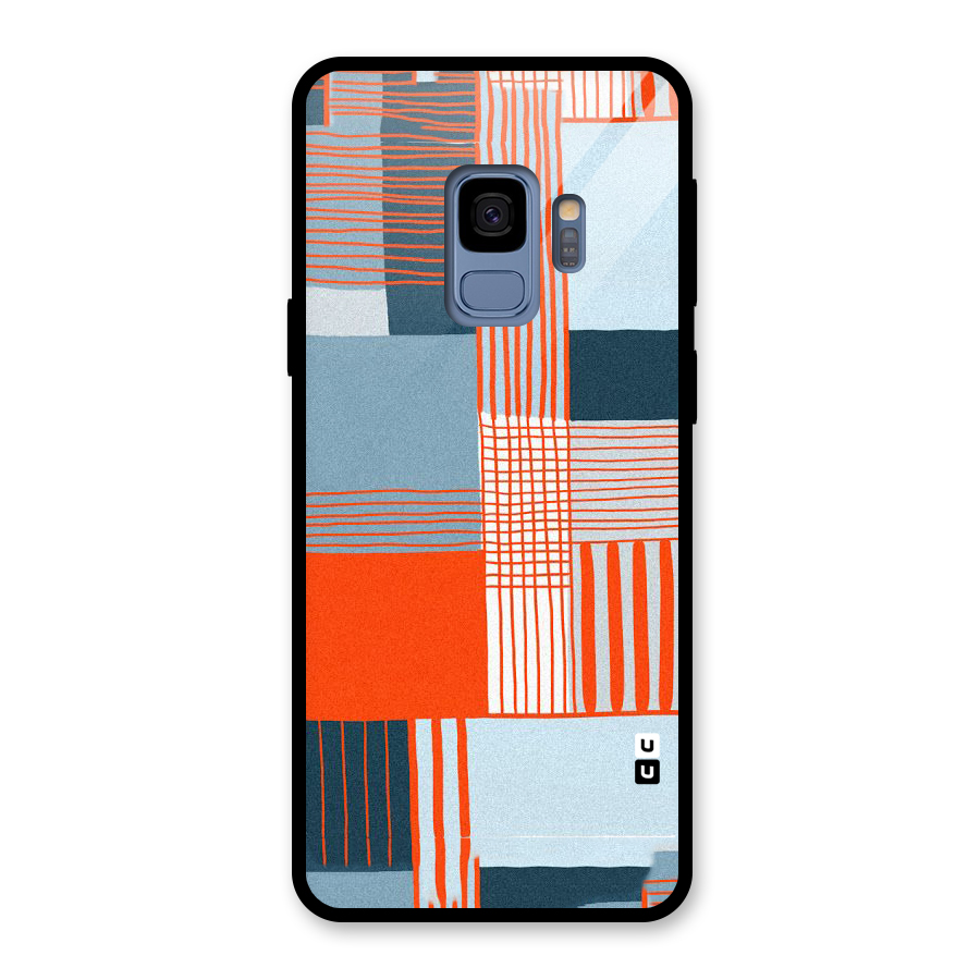 Pattern In Lines Glass Back Case for Galaxy S9