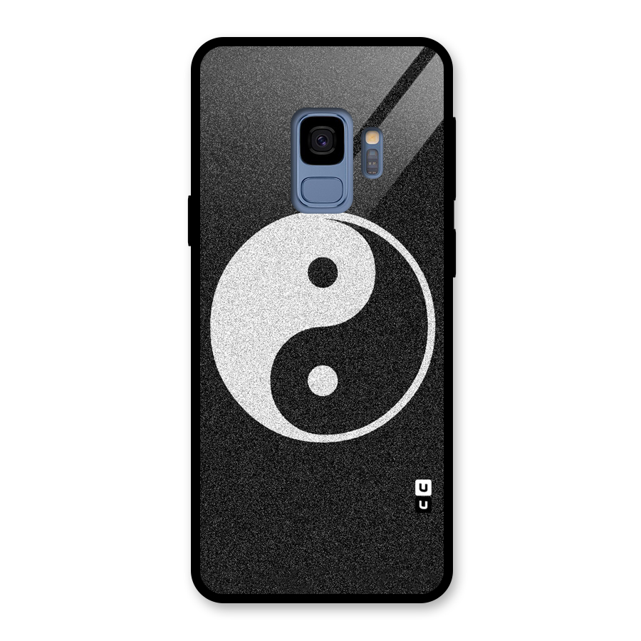 Peace Disorted Glass Back Case for Galaxy S9