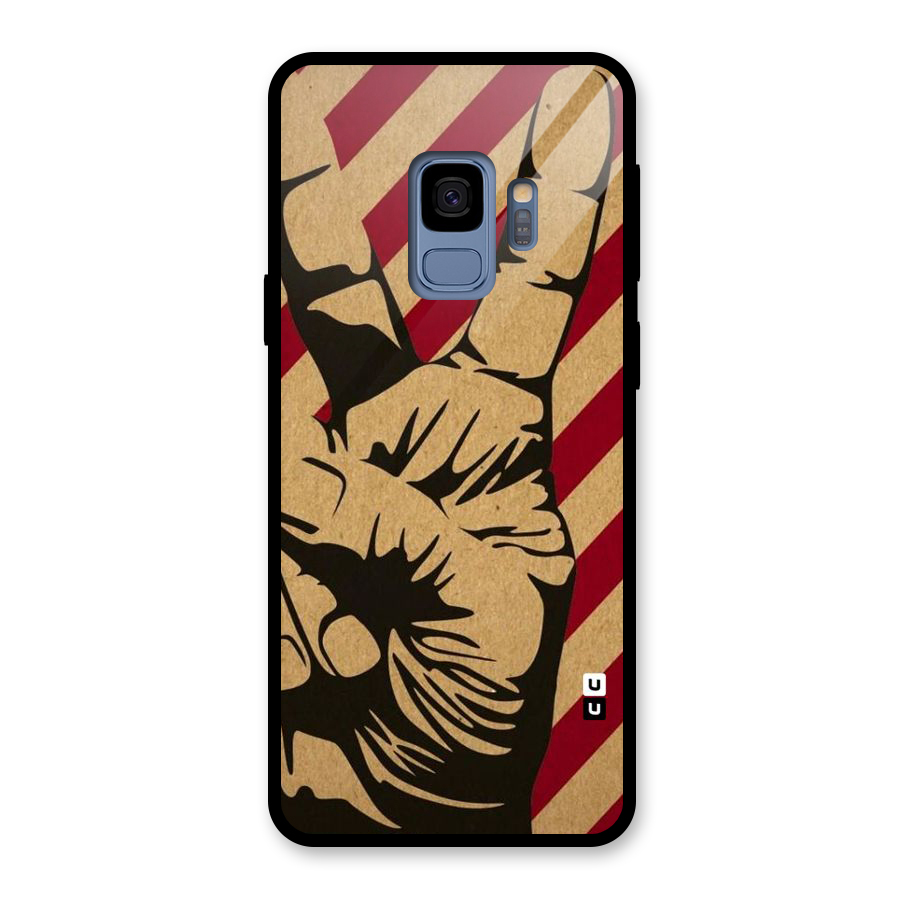 Peace Stripes Glass Back Case for Galaxy S9