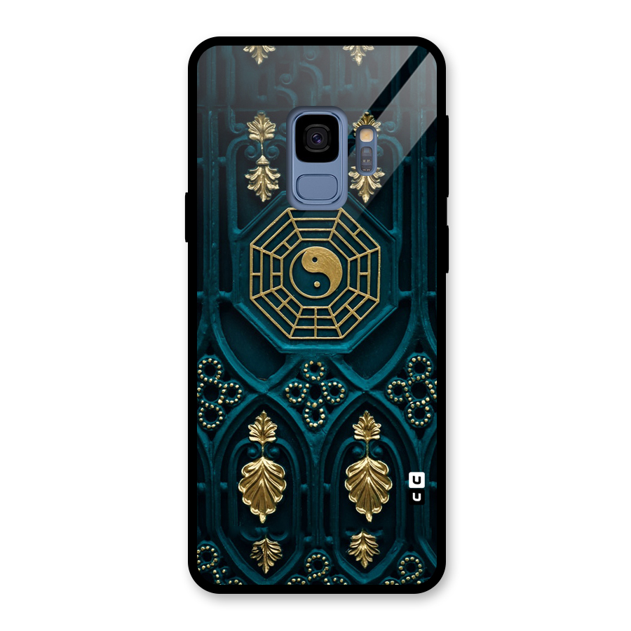 Peace Web Design Glass Back Case for Galaxy S9