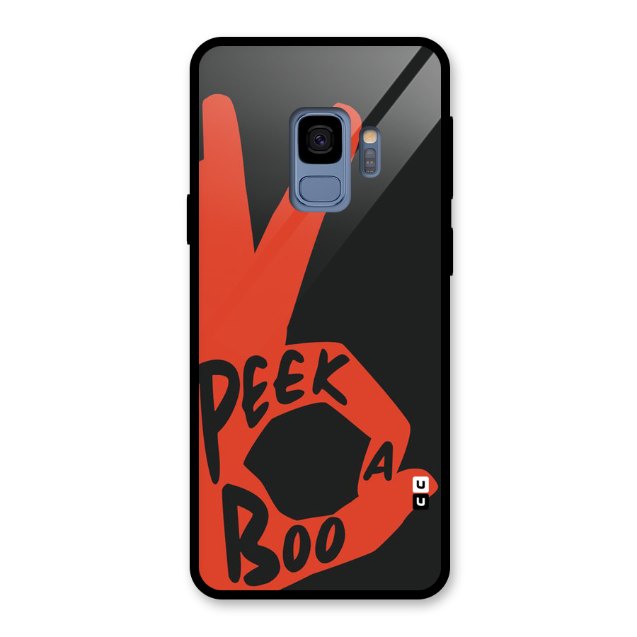 Peek-a-boo Glass Back Case for Galaxy S9