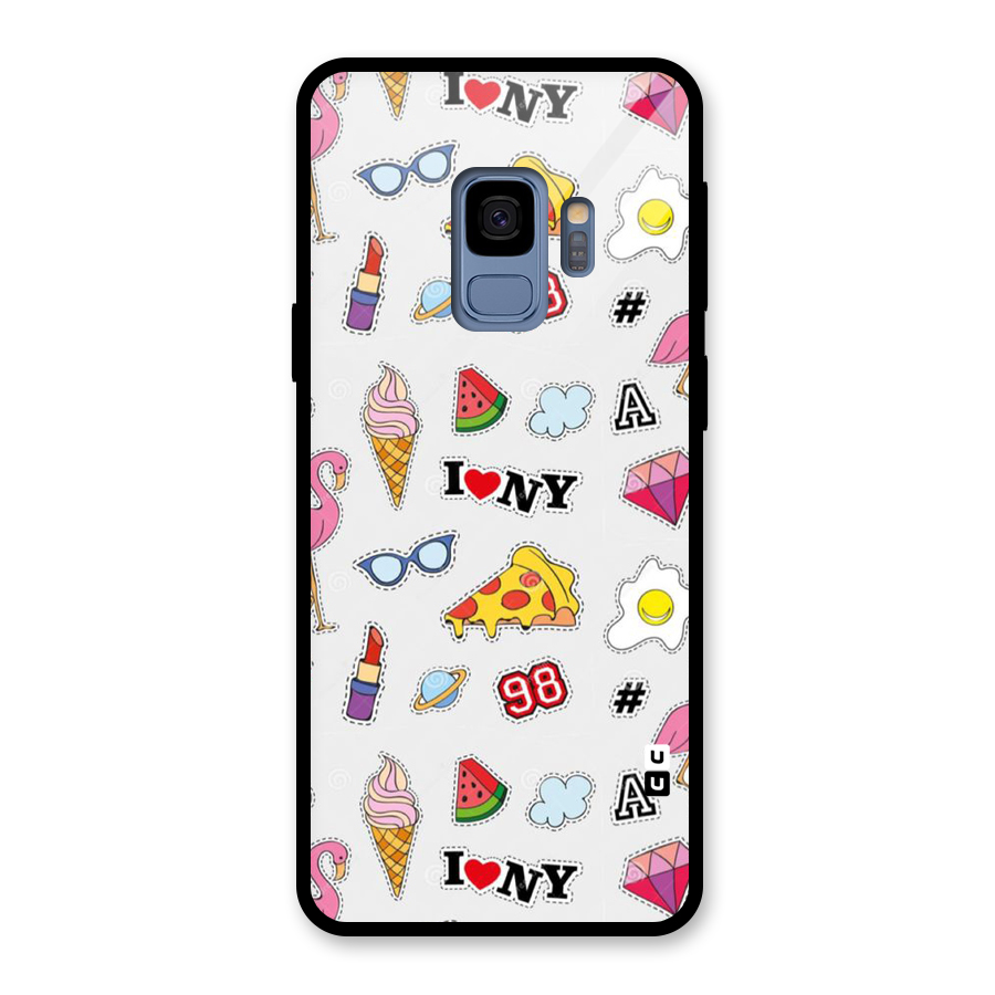 Personnel Quirk Glass Back Case for Galaxy S9