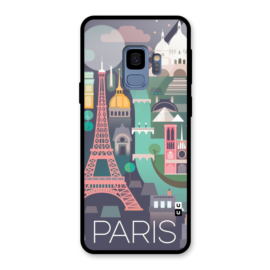 Pink Cute Tower Glass Back Case for Galaxy S9