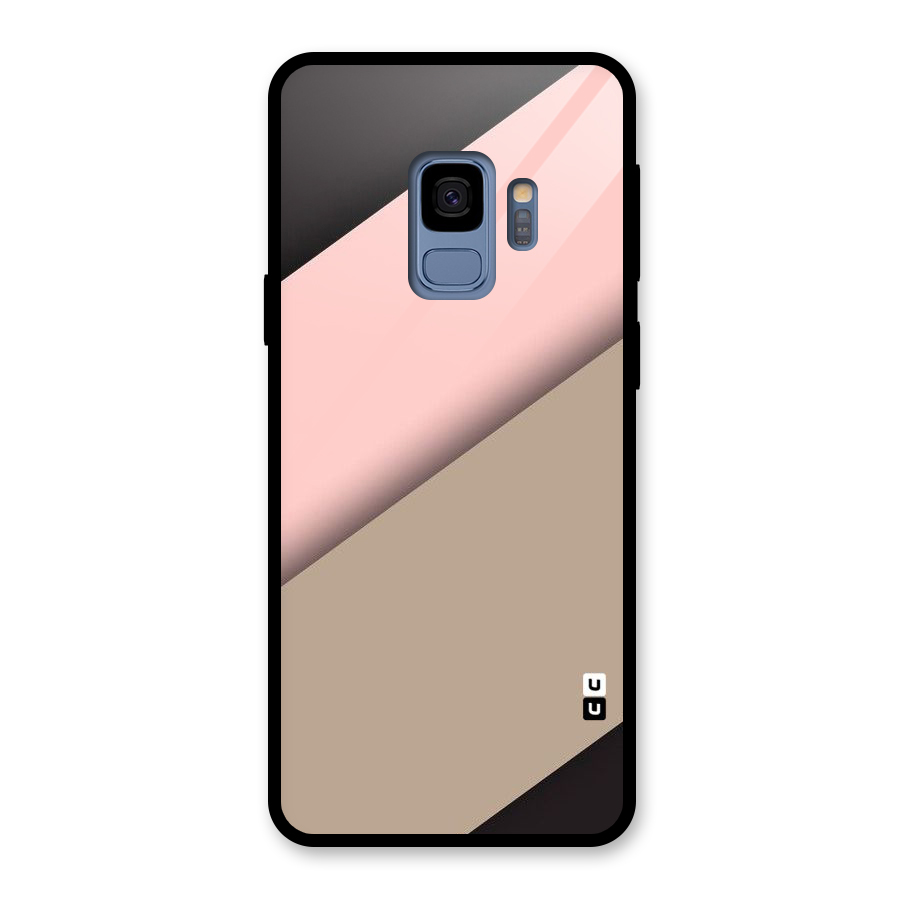 Pink Diagonal Glass Back Case for Galaxy S9