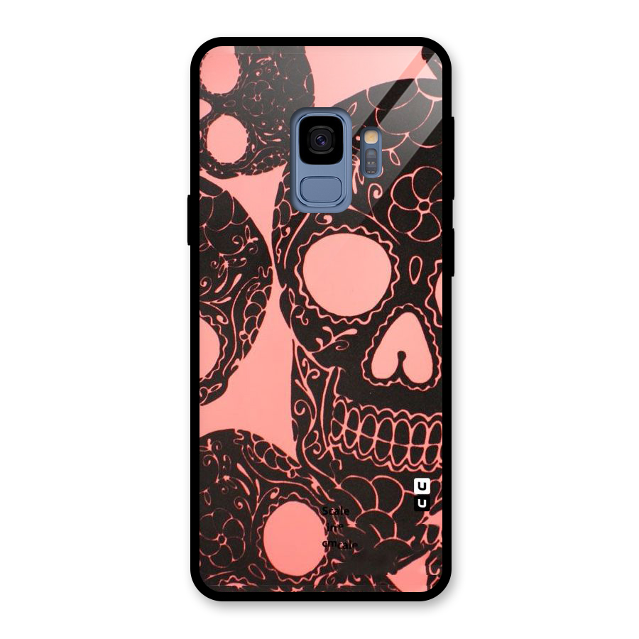 Pink Head Glass Back Case for Galaxy S9