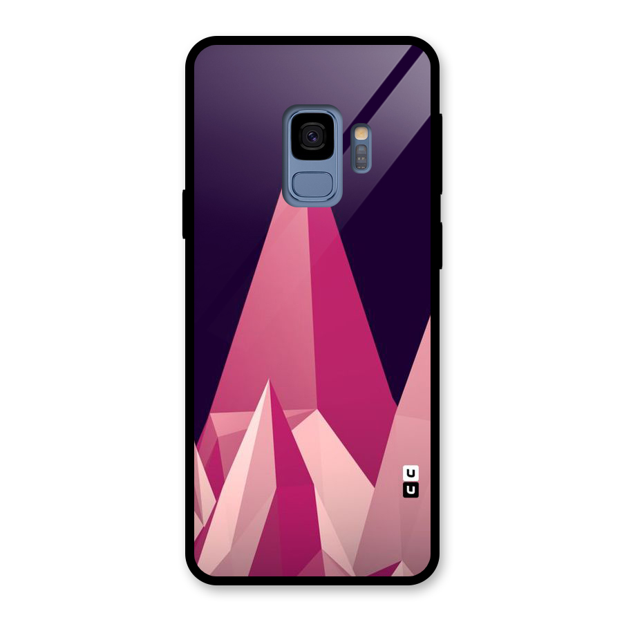 Pink Sharp Glass Back Case for Galaxy S9