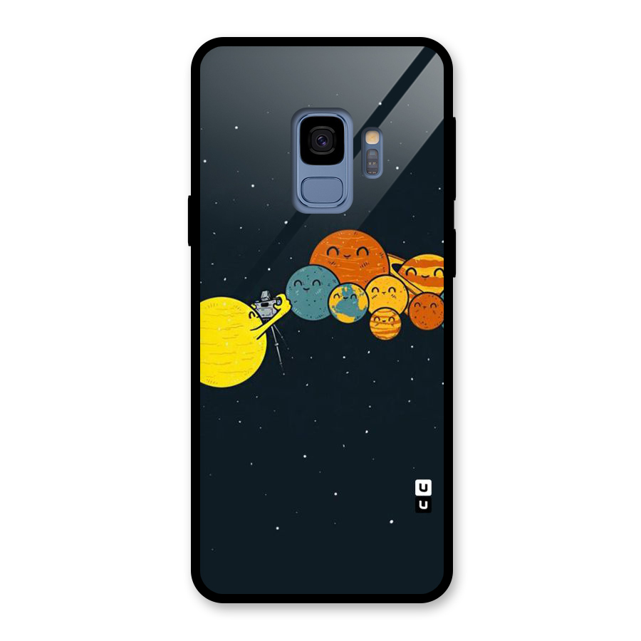 Planet Family Glass Back Case for Galaxy S9